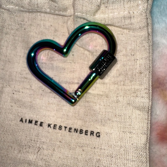 It’s a Love Thing Oil Slick Iridescent Key FOB bag clip/charm - Picture 5 of 10